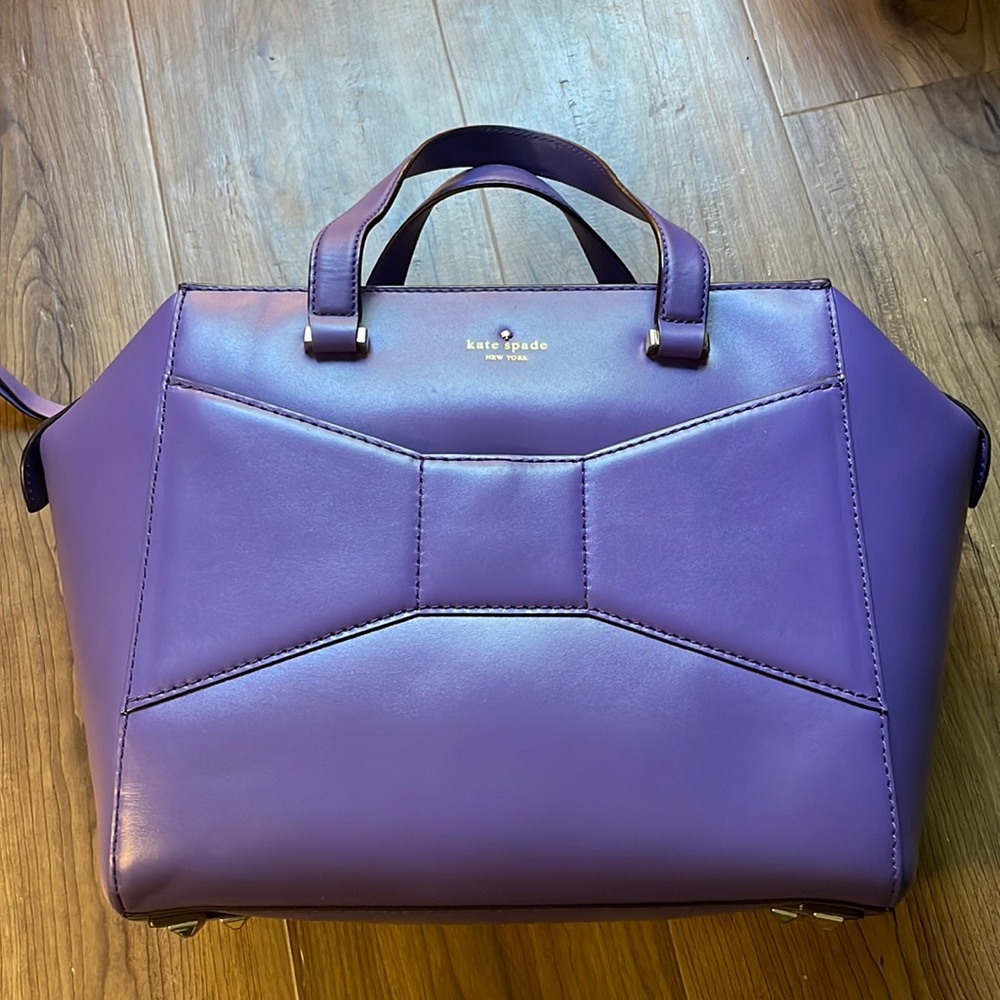 Kate Spade bow purple handbag